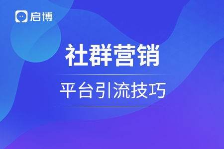 社群營銷和平臺引流技巧